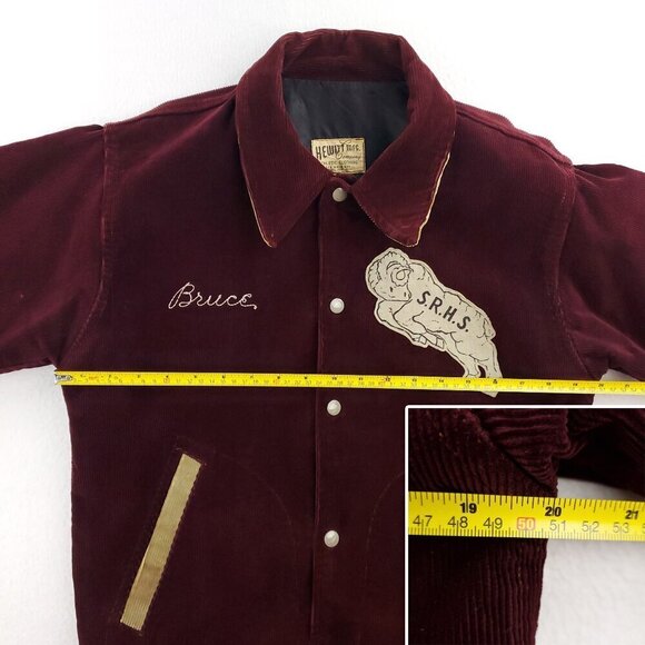 Vintage Corduroy Varsity Jacket South Regional High School Rams New Jersey Shore - Picture 9 of 15